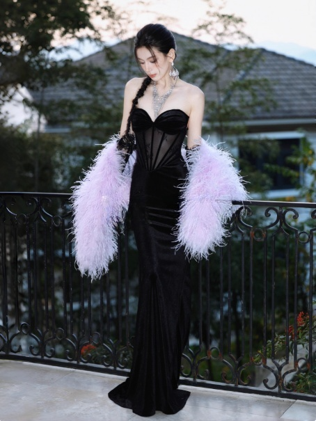 Sexy Black Sheath Long Prom Dresses Satin Sweetheart Evening Dresses Sleeveless Birthday Dresses DP04535