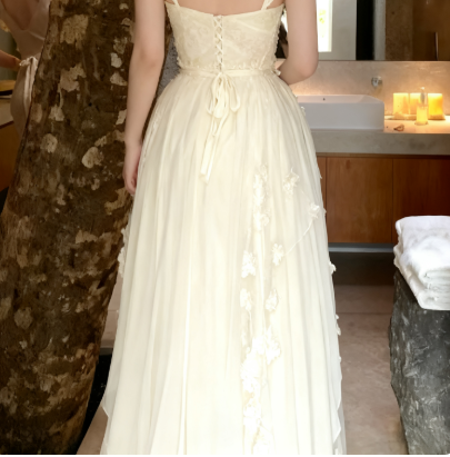 Elegant Sweetheart Sheath Chiffon Long Prom Dresses, Light Champagne Formal Evening Dresses DP3160
