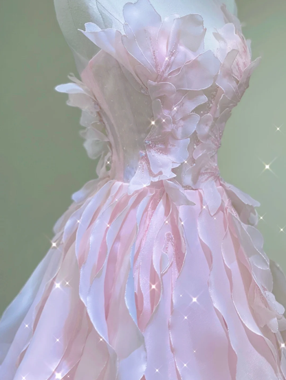 Pretty Ball Gown Strapless Long Prom Dresses Graduation Dress High School Classy Evening Dresses DP384