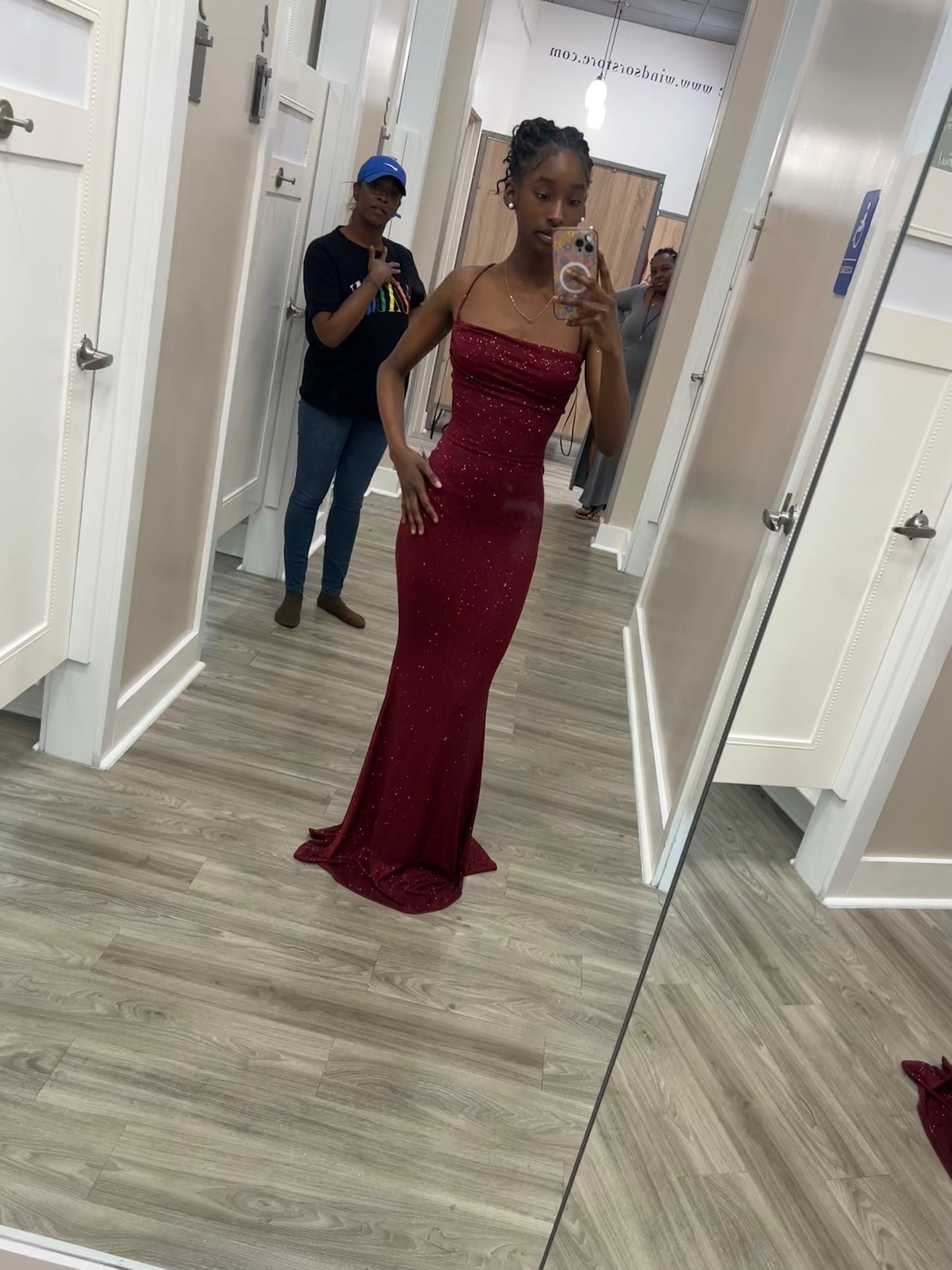 Classy Elegant Sheath Spaghetti Straps Burgundy Slit Sequin Prom Dresses Long Evening Dress Long Formal Dress DP495