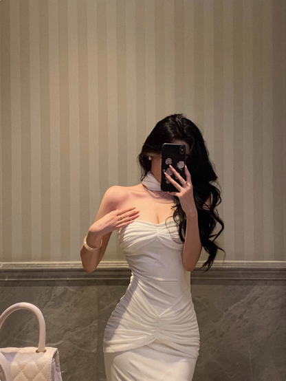 Cute Mermaid Sweetheart White Sleeveless 18th Birthday Dress Party Gown Birthday Outfits For Women DP581