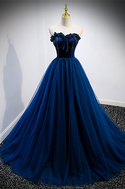 Sweetheart Strapless A-Line Two Tone Formal Prom Dress