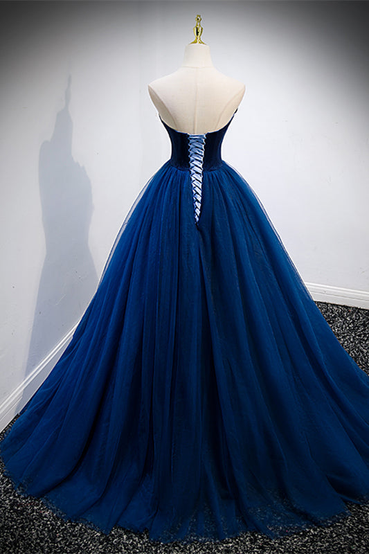 Sweetheart Strapless A-Line Two Tone Formal Prom Dress