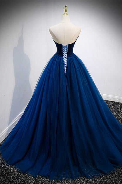 Sweetheart Strapless A-Line Two Tone Formal Prom Dress
