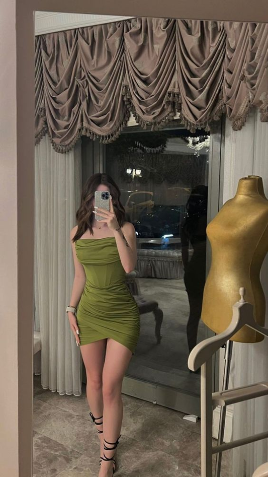 Strapless Sheath Party Dress Mini Prom Dress SH1355