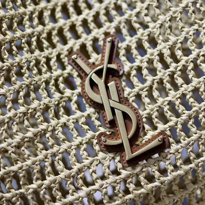 SAINT LAURENT YSL Raffia tote Bag