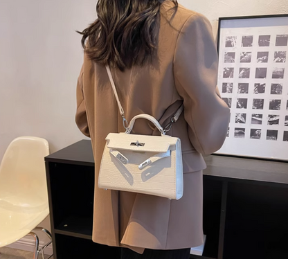 Black bag new style bag women's fashion high-end crocodile pattern crossbody stylish handbag ED0086