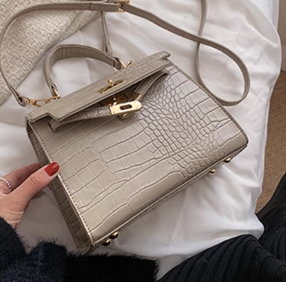 Black bag new style bag women's fashion high-end crocodile pattern crossbody stylish handbag ED0086