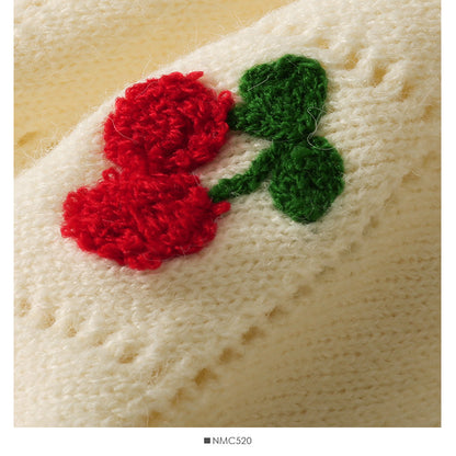 Cute Cardigan Cherry Sweater ED0087