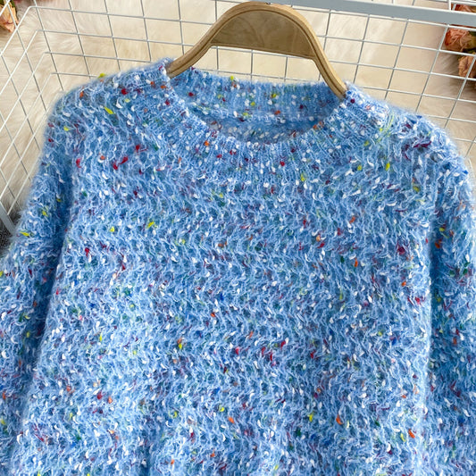 Cute Round Neck Long Sleeve Sweater ED0094
