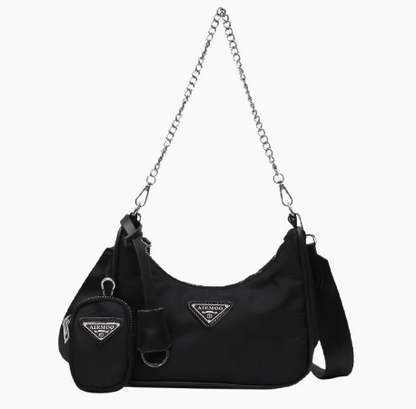 Black new autumn and winter texture all-match ins niche shoulder messenger bag underarm bag female ED0099