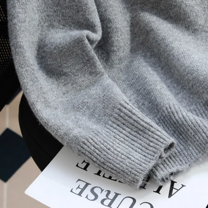 color crew neck knitted cardigan HZ1024