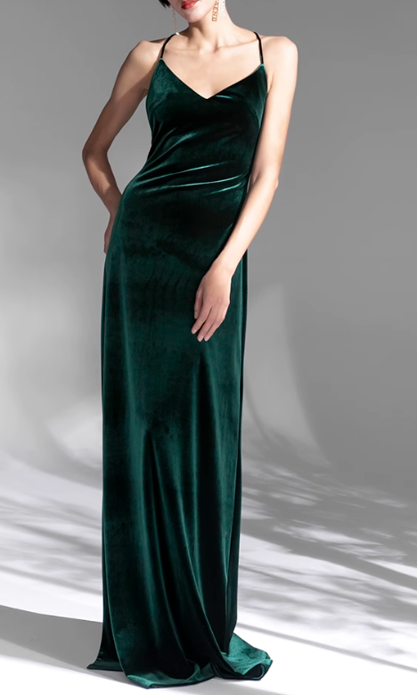 Vintage Velvet French Evening Dress HZ1024