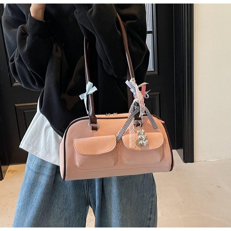 Popular all-match shoulder bag with pendant, large capacity commuter bag ED01092