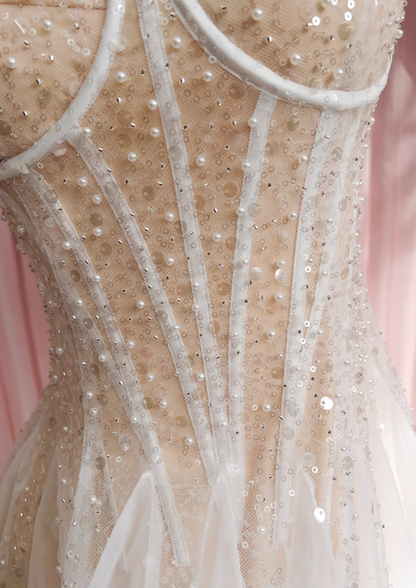 suspender dress tulle sequin party birthday dress HZ1024