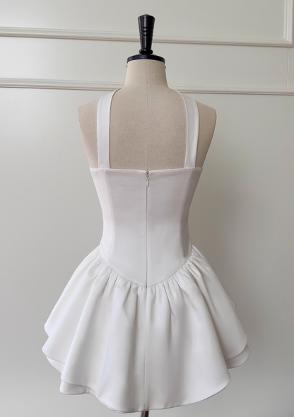 Fairytale White Strapless Short Prom Dress for Party&Birthday_Elegant Evening Dress ED01115