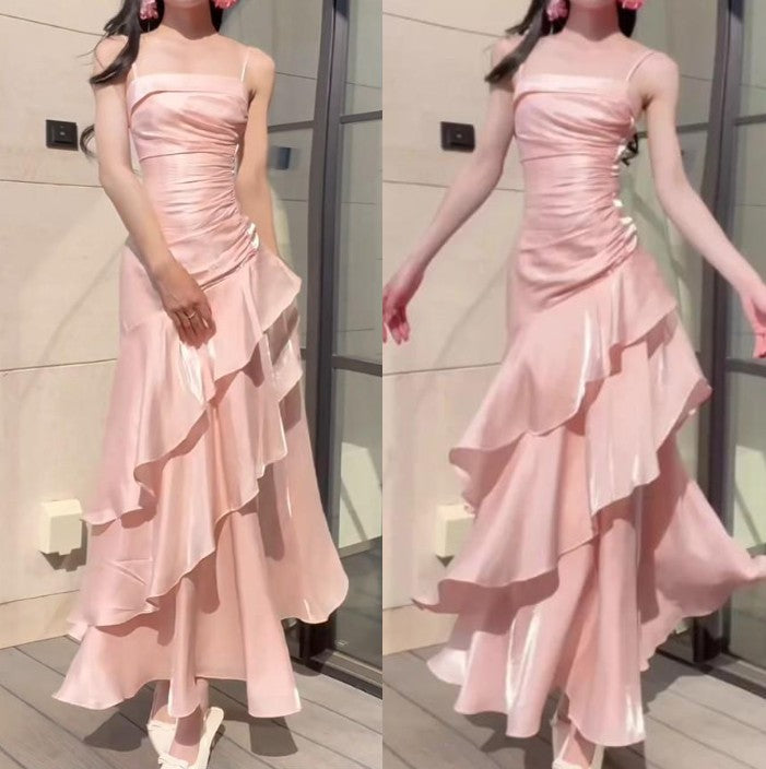 Vintage-Inspired Birthday Party Dresses Under $160_White Ruffled Layered Fairytale Graduation Prom Dresses ED01131