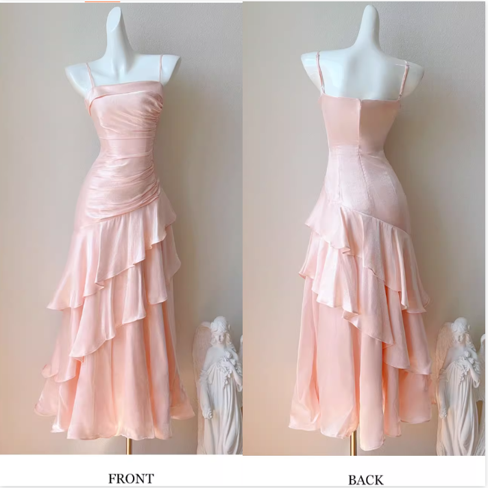 Vintage-Inspired Birthday Party Dresses Under $160_White Ruffled Layered Fairytale Graduation Prom Dresses ED01131