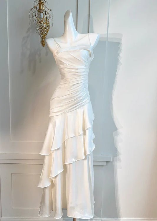 White Enchanted 🤍 Prom Dress for Party&Graduation-Ruffled Layered Fairytale Birthday Evening Dress SH2628