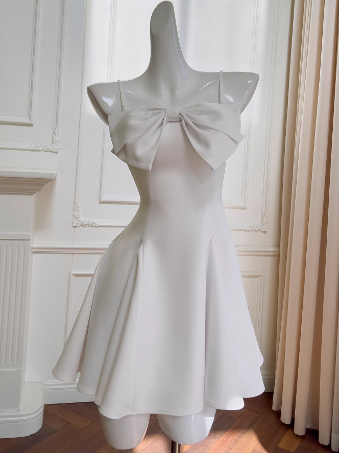 Bow Short Suspender Dress HZ1024