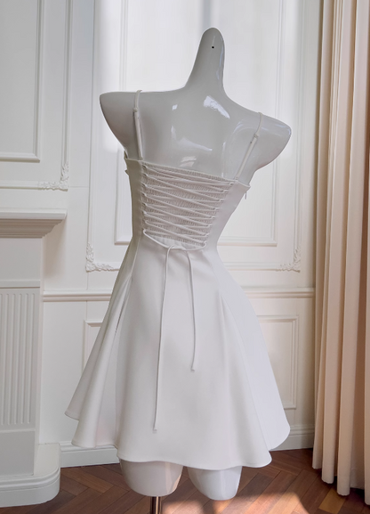 Bow Short Suspender Dress HZ1024