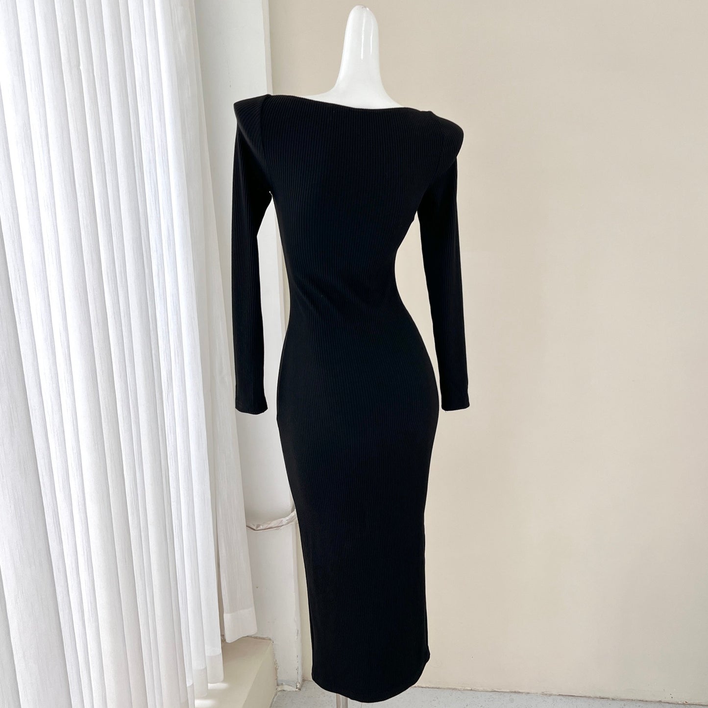 black long sleeve dress, birthday dress HZ1024