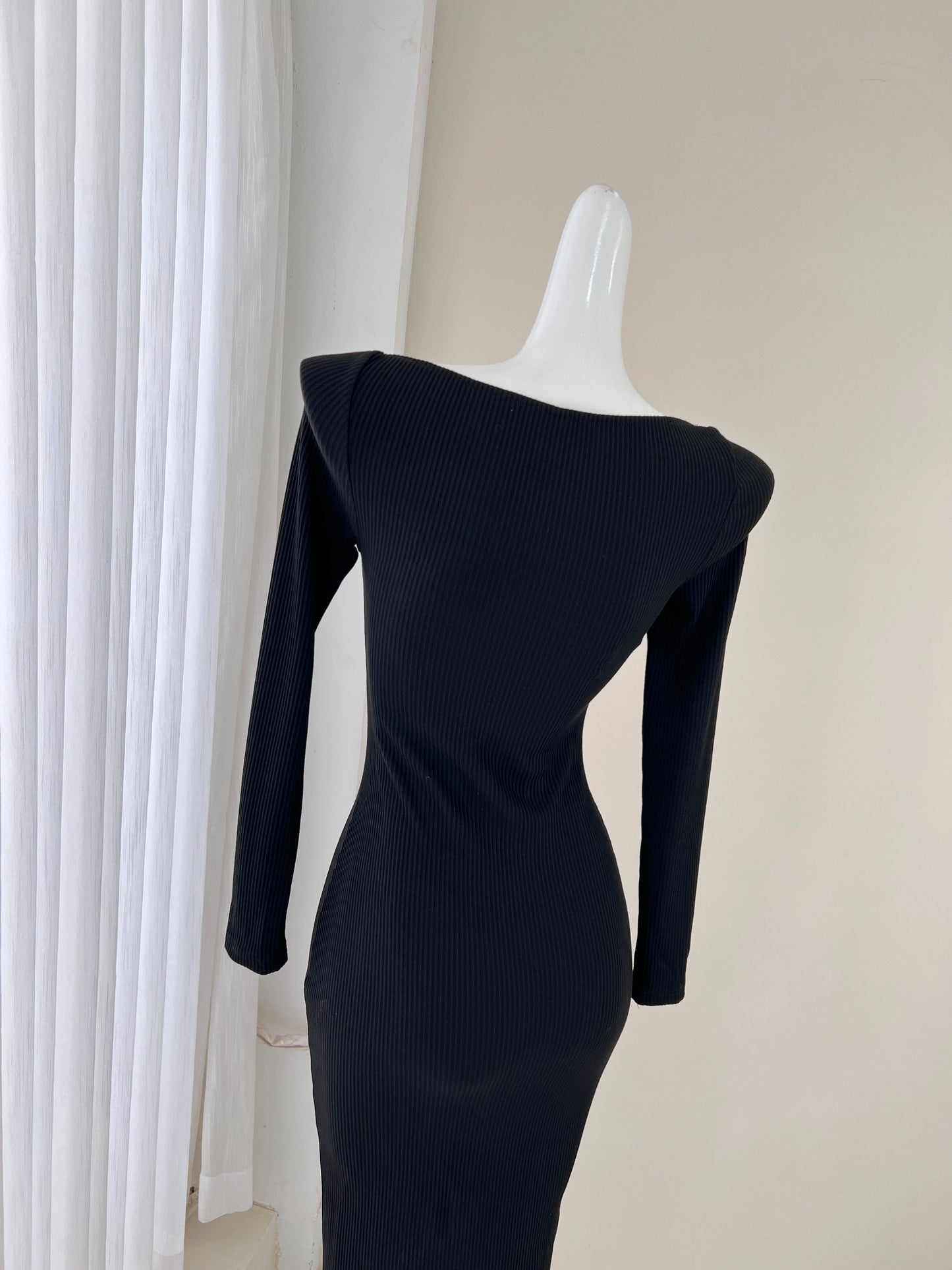 black long sleeve dress, birthday dress HZ1024