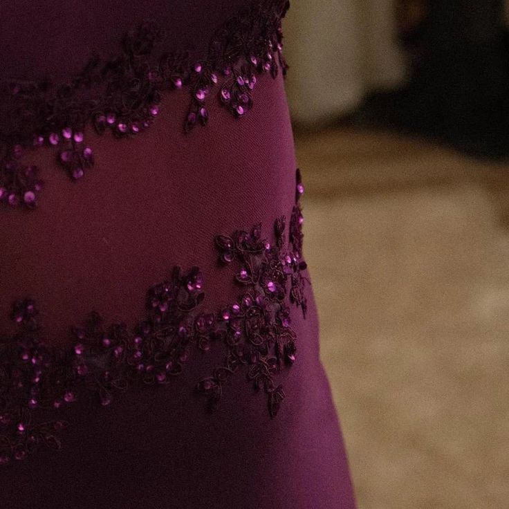 Vintage Grape  Spaghetti Straps Sheath Chiffon Prom Dress With Beads  ED01207
