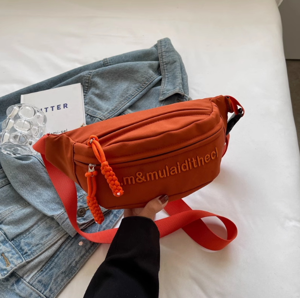 Canvas crossbody chest bag versatile casual one-shoulder dumpling bag   ED0125
