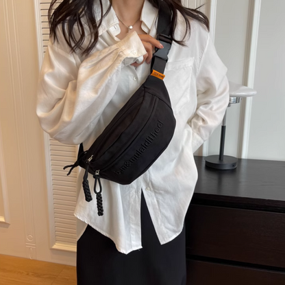 Canvas crossbody chest bag versatile casual one-shoulder dumpling bag   ED0125