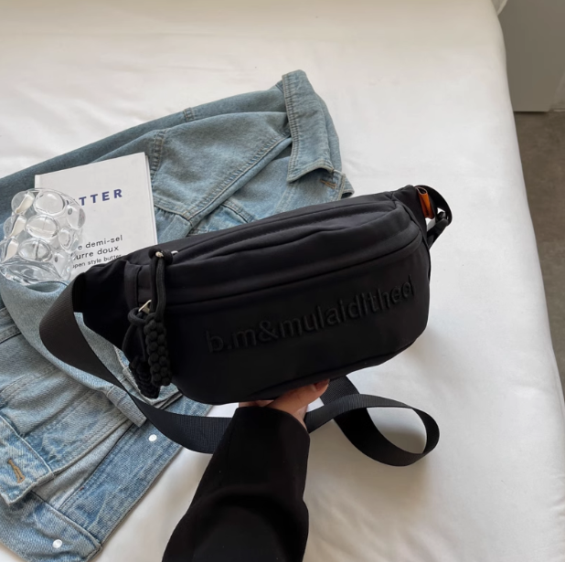 Canvas crossbody chest bag versatile casual one-shoulder dumpling bag   ED0125