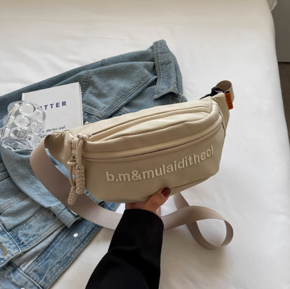 Canvas crossbody chest bag versatile casual one-shoulder dumpling bag   ED0125