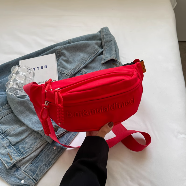 Canvas crossbody chest bag versatile casual one-shoulder dumpling bag   ED0125