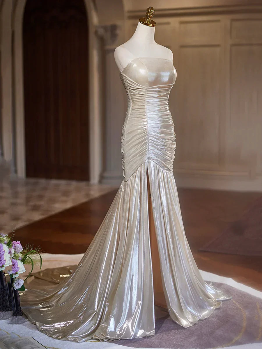 Strapless Long Prom Dress, Beautiful Evening Party Dress HZ1024