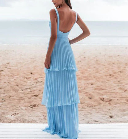 Blue Prom Dress Long Evening Dress HZ1024