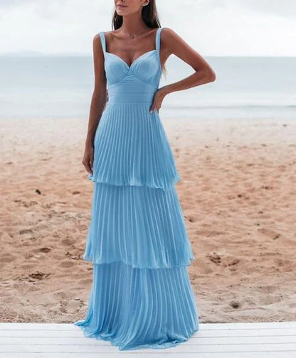 Charming Blue Prom Dress Long Evening Dress ED01277