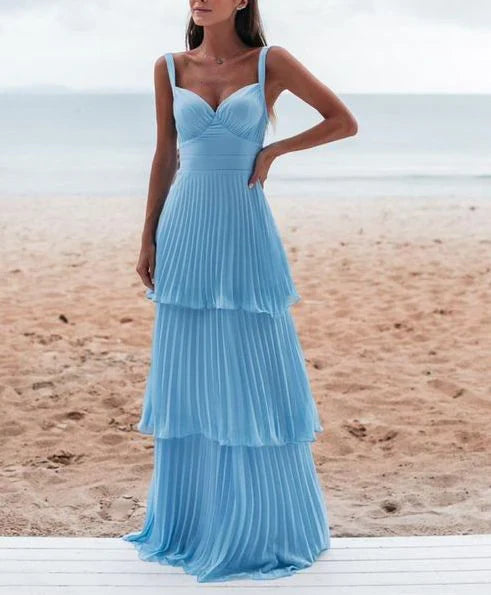 Charming Blue Prom Dress Long Evening Dress ED01277