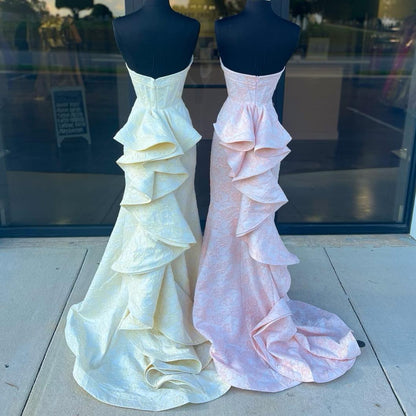 Strapless Floral Printed Mermaid Prom Dress  ED01308