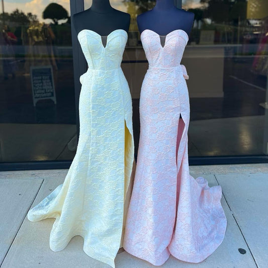 Strapless Floral Printed Mermaid Prom Dress  ED01308