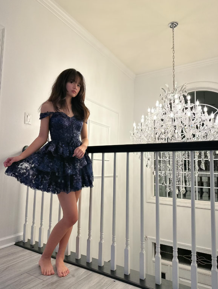 Sweetheart Tiered Short Homecoming Dress HZ1024