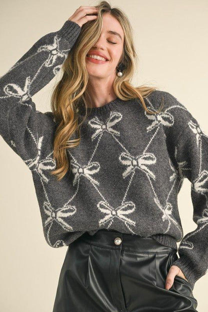 crew neck pullover sweater ED01340