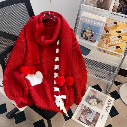 Christmas outfit loose lazy style sweater ED0146