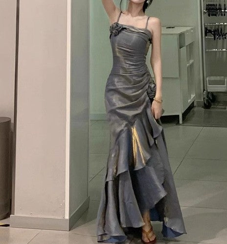 _¤ï_Elegant Satin Prom Dress for Quinceanera&Party-Fairytale A-line Straps Evening Gown for Birthday ED01484
