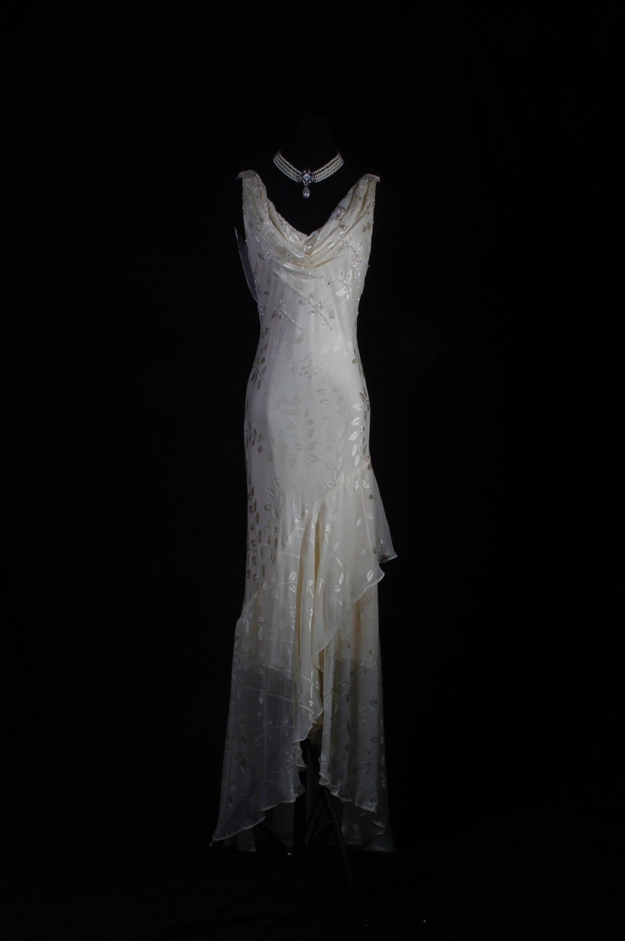 Chiffon Beaded Long Prom Dress Simple Mermaid Wedding Dress HZ1024