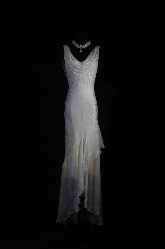 Chiffon Beaded Long Prom Dress Simple Mermaid Wedding Dress HZ1024