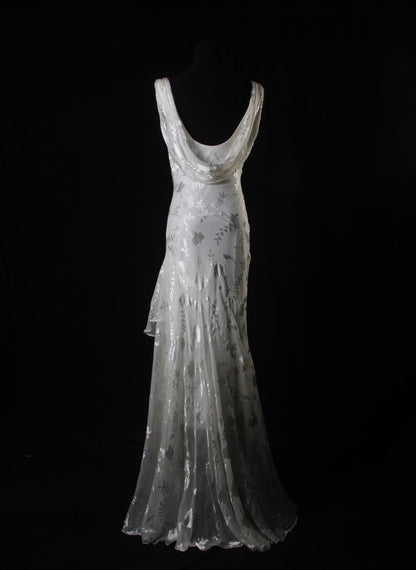 Chiffon Beaded Long Prom Dress Simple Mermaid Wedding Dress HZ1024