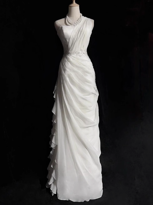 Bodycon Satin Tulle Long Prom Dress Simple Wedding Dress HZ1024