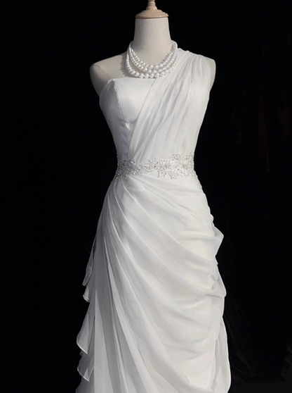 Bodycon Satin Tulle Long Prom Dress Simple Wedding Dress HZ1024