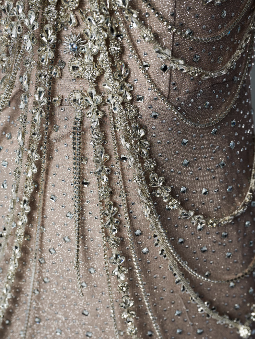 Spaghetti Straps Mermaid Beading Satin Long Prom Dress Rhinestone Formal Evening Dress ED01550