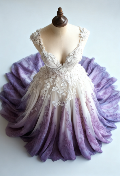 A-line Straps Tulle Beaded Long Prom Dress Applique Sweetheart Neck Evening Gown ED01554